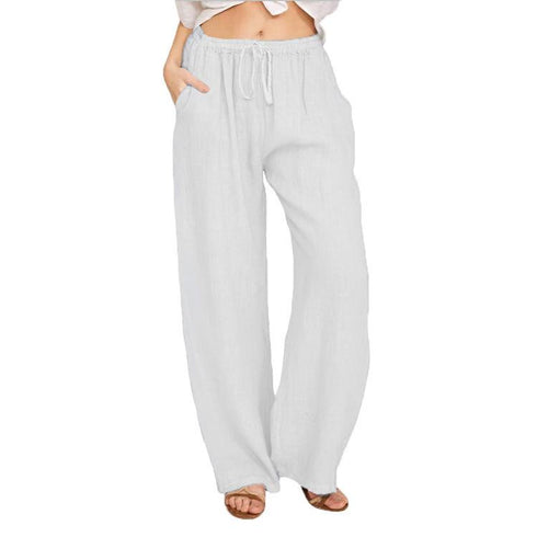 Loose Cotton and Hemp Casual Pants